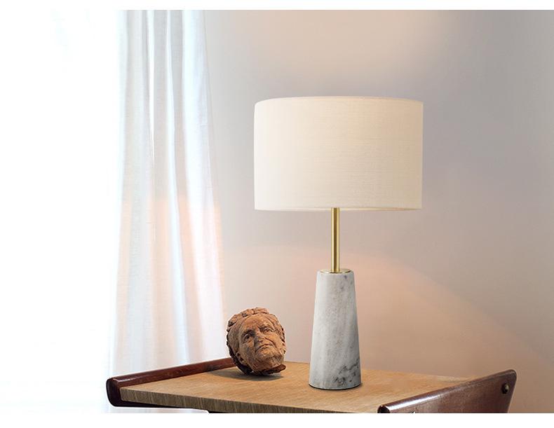 Nordic Marble Table Lamp: Light Luxury, Post-Modern Design for Living Room or Bedroom Decor.