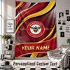 Custom Tapestry Wall Hanging, Brentford Football Personalized Name Text Home Wall Decor