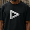 Unmögliches Penrose-Dreieck T-Shirt: Geometrisches Optische Täuschung T-Shirt