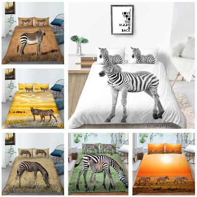 3D Zebra Pattern Home Bedding Set Bedding Cover Pillowcase AU/US/EU Full Size Bedding Set Home Decoration Gift