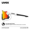 uvex Sports Sunglasses UV400 Mirror Lens Sportstyle 228 (Uvex) Anti-fog Cycling/Outdoor White/Black (Mirror Red)