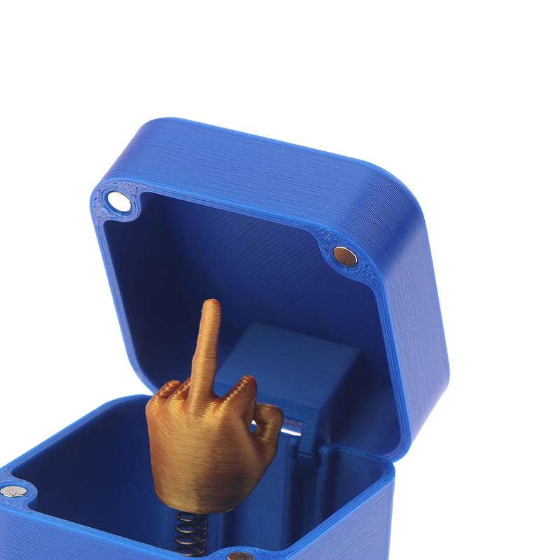 1 Bucată Imprimare 3D Deget Mijlociu Cutii Cadou de Crăciun Deget Mijlociu în Cutie Artizanat Decorativ Creativ Amuzant Joc de Familie Cadou Jucărie