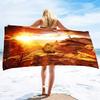 Lion Beach Towel Wild King of Animals Head Microfiber Soft Bath Towel for Swimming Travel Outdoor Picnic Blanket for Men