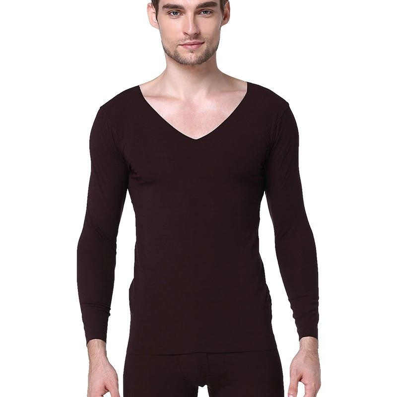 

Мужское тонкое термобелье из модала - оранжевое, теплое и удобное для осени/зимы L