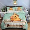 Fashion Capybara Cute Cartoon Bedding Set Single Twin Full Queen King Size Bed Set Kids Bedroom Duvetcover Sets Bed Sheet Set