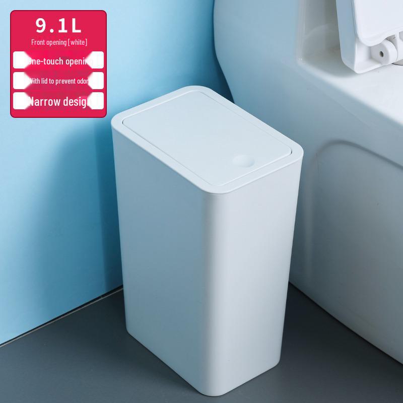 Cubo de Basura de Plástico Camellia Nórdico con Tapa Abatible para Cocina, Baño o Aseo