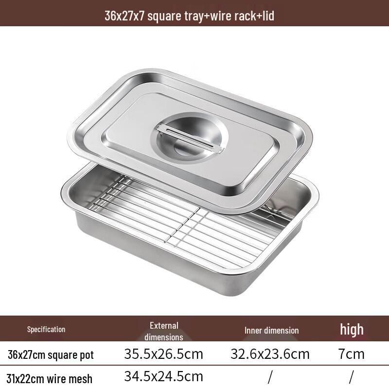 Stainless Steel Multi-purpose Draining & Roasting Tray with Lid