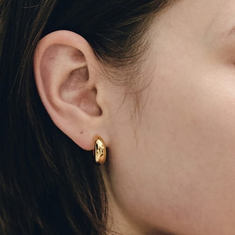 Hyeres-lor H Edition Silver (Y) Volume Hoop Earrings HL6E42603Y9XXX