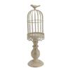 4.13in Birdcage Candle Holder White Retro Iron Candle Stand  Home Tabletop Decor