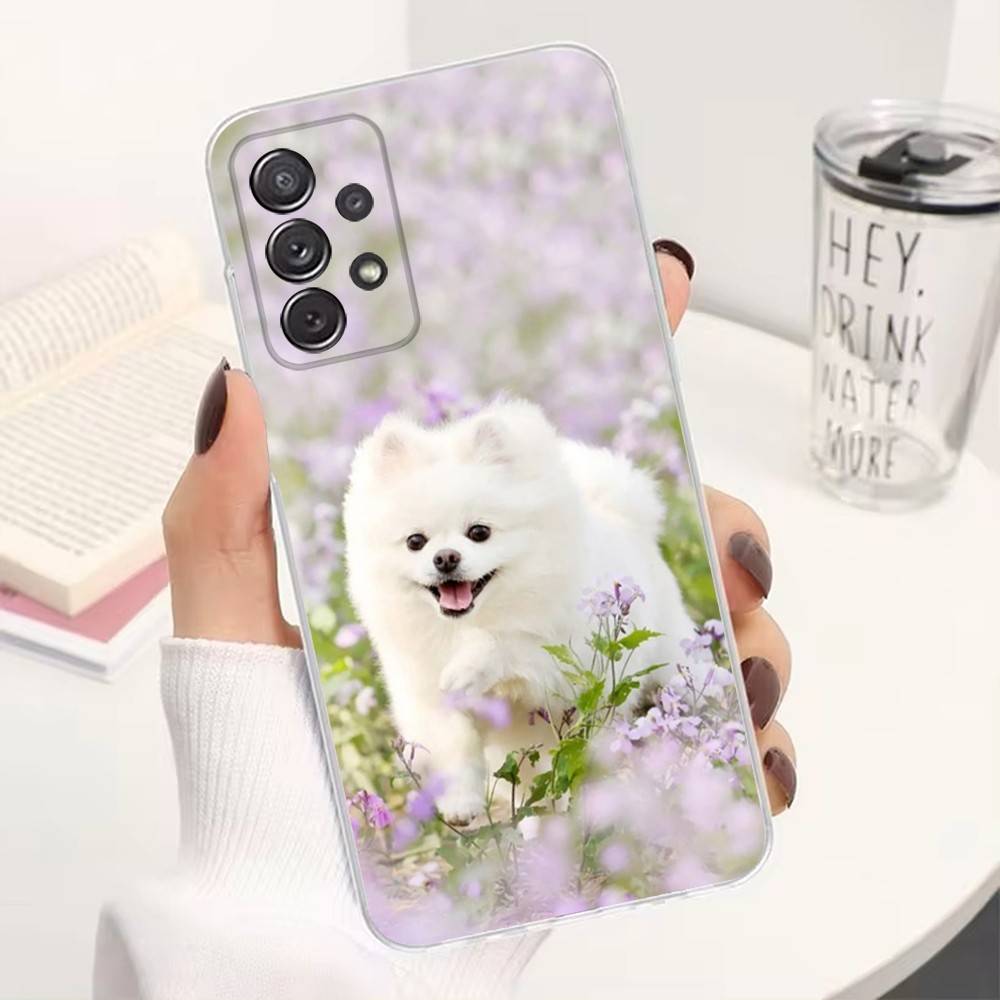 Cute Maltese Dog Phone For Samsung A30,71,51,S20,10,9,Ultra,FE,Lite, S21,23,22,PIus,Transparent, Silicone Case