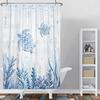 Marine Life  Shower Curtain Turtle Shells Starfish Anchor Ocean Style With Hooks Bathroom Decor Curtain Waterproof Sea Theme