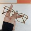 Korean Women Fashionable Oversized Eyeglasses Frame Anti Blue Light Glasses Myopia Glasses Frame Flat Lens Men Gafas