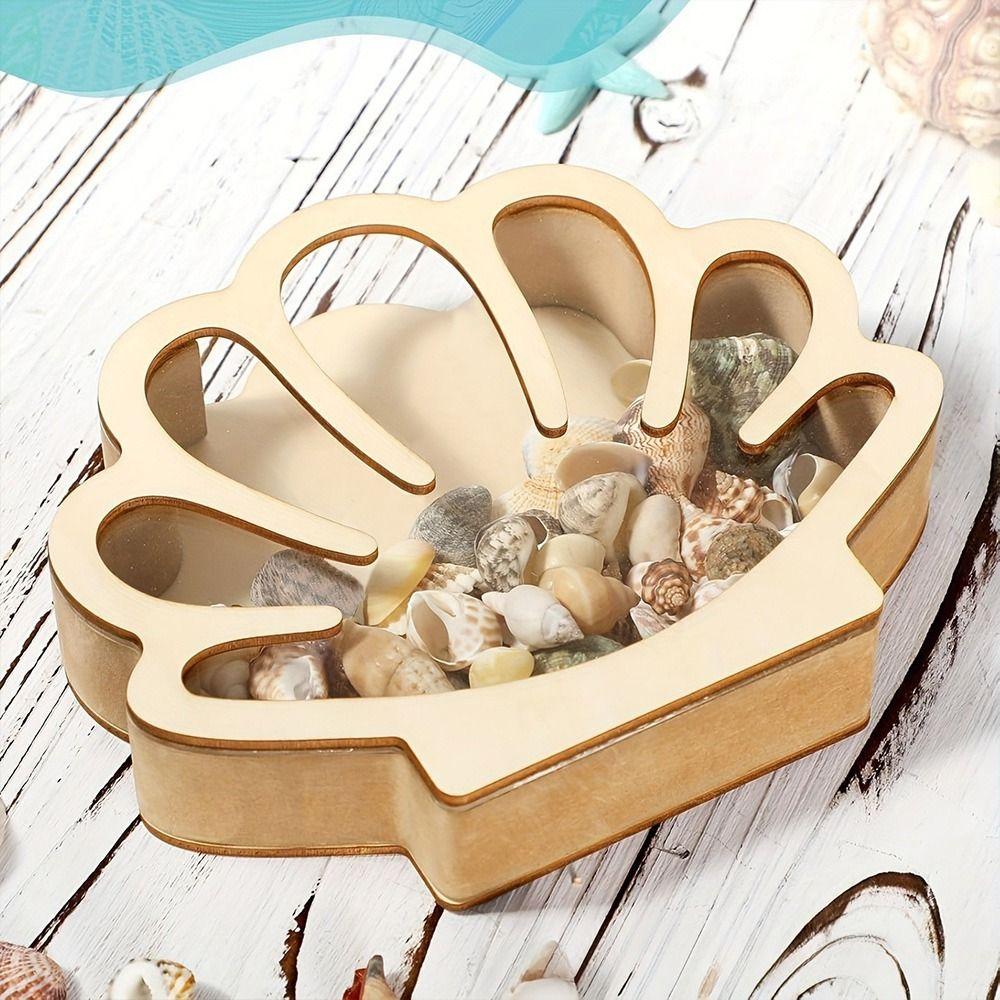 Dust-proof Shell Storage Container Clear Acrylic Display Organizer Box  Decorative Storage