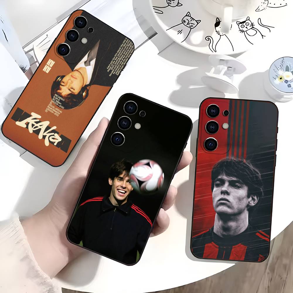 Football R-Ricardos K-Kakas Phone Case For Samsung S25,S24,S21,S22,S23,S30,Ultra,S20,Plus,Soft Silicone Black Cover