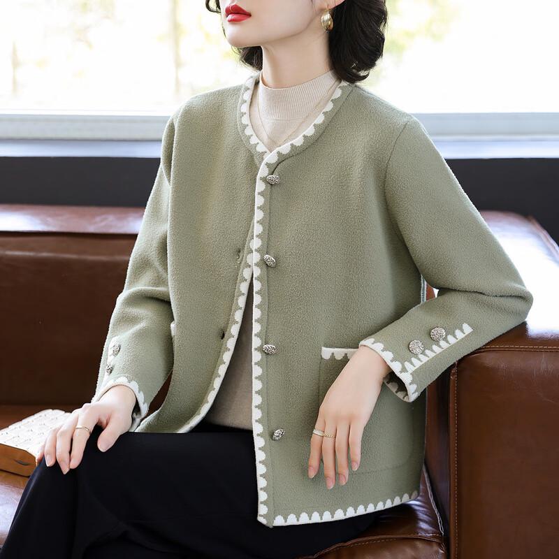 

QianLian Women s Thin Autumn/Winter Cardigan Jacket 2XL