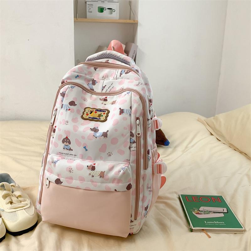 Leopard Print Junior High School Student Schoolbag Women's Backpack Lightweight Backpack