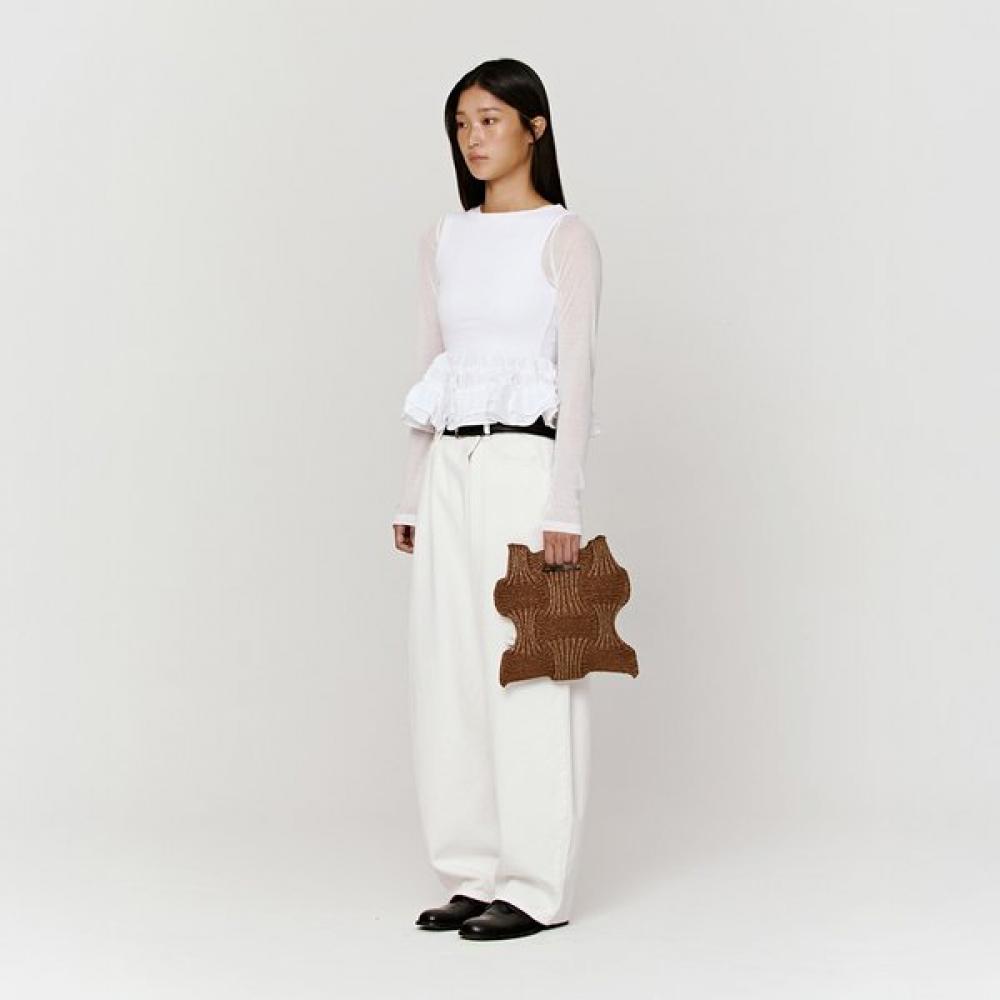Pleatsmama Glitter Camel Newbow Bag