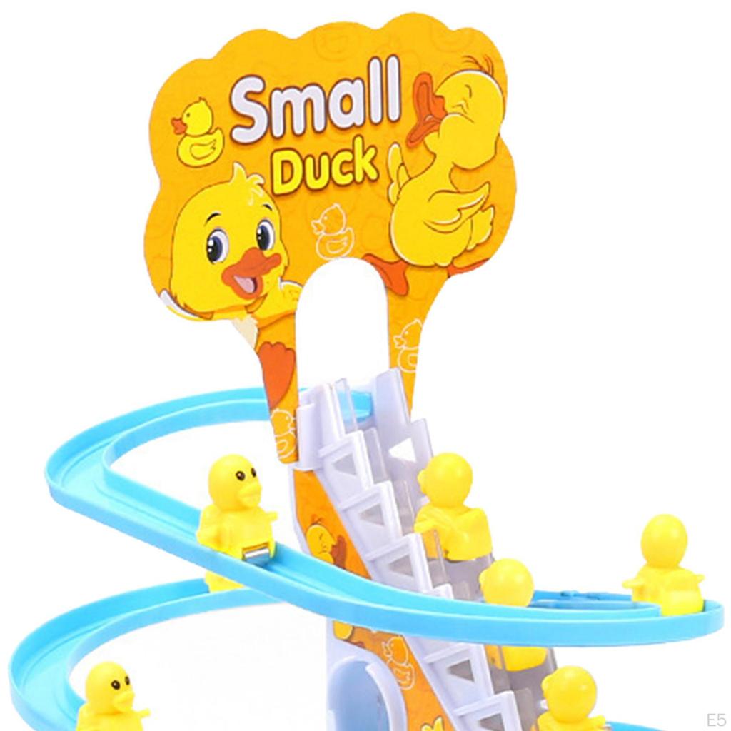 Climbing Stairs Toy Children Roller Coaster Set Educational Indoor Electric Duck