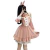 Xian Yi Christmas Dress Sexy Red Velvet Dress Plus Size Party Prom Bunny Cos New Year's Robe