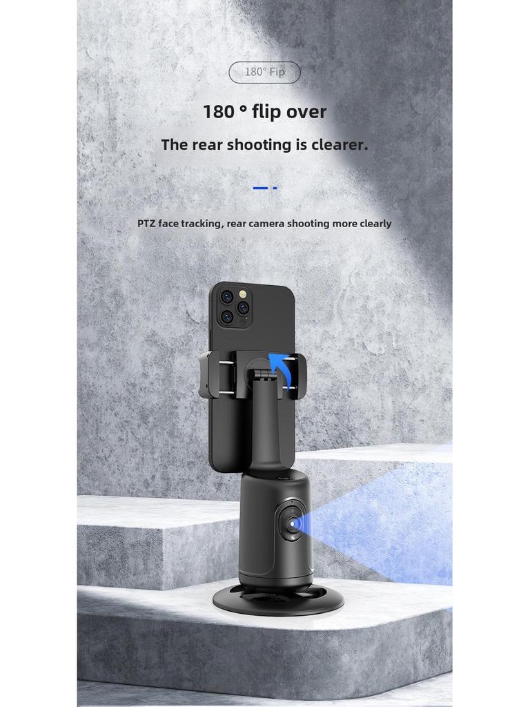 P01 AI Gesichtserkennung 360° Telefonhalter-Stabilisator mit Auto-Tracking für Live-Fotografie
