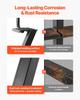 Boat Trailer Steps, 4-Step, Heavy-Duty Boat Trailer Steps with Handle, Non-Slip Surface, 3 Mounting Angle Options, Steel Ladder for 76.2 X 76.2/76.2 X