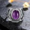 CopperRings Natural Amethyst Gemstone Rings for Women Wedding Bands Anniversary Gift Fine Jewelry