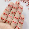 50Pcs Cute Cartoon Mini The Red Bow Nail Art Resin Designer Charms DIY Craft For Nail 3D Decorations Jewelry