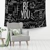 Black Tapestry Wall Hanging, Extra Large for Bedroom, Classroom, Dorm Room Decorations, Motivational Inspirational - 79L x 59H