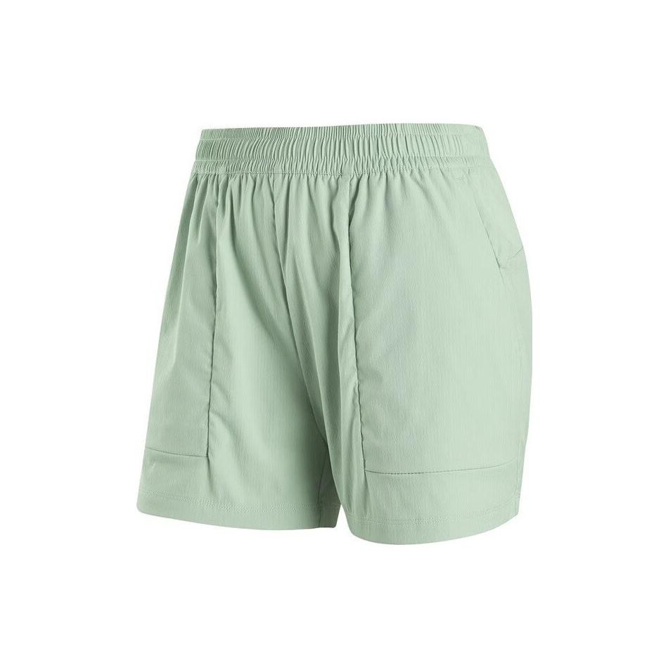 Skechers Solid Color Mid-Rise Straight Leg Casual Shorts Women shorts Green P323W008-02QQ S