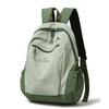Colorblock Nylon Schulrucksack mit Reißverschlusstasche vorne Lässiger Leichter Tagesrucksack für den täglichen Gebrauch
