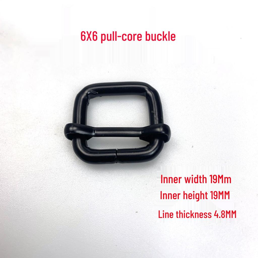 Electroplated 4.8MM Black Iron Ladder Buckle for Backpack Accessories