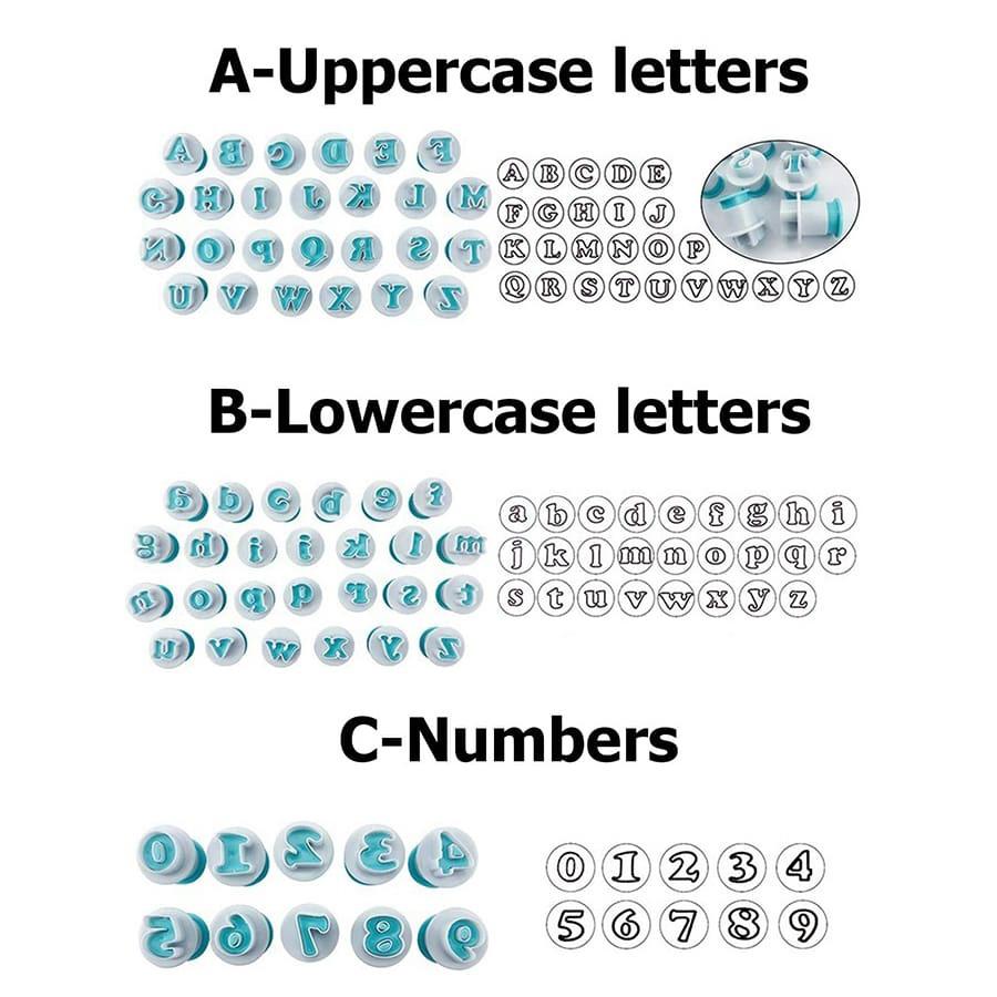 Alphabet/Number Cookie Cutters Set - Plastic Biscuit Molds for Baking, Cake Decorating, Birthday Party & DIY Crafts