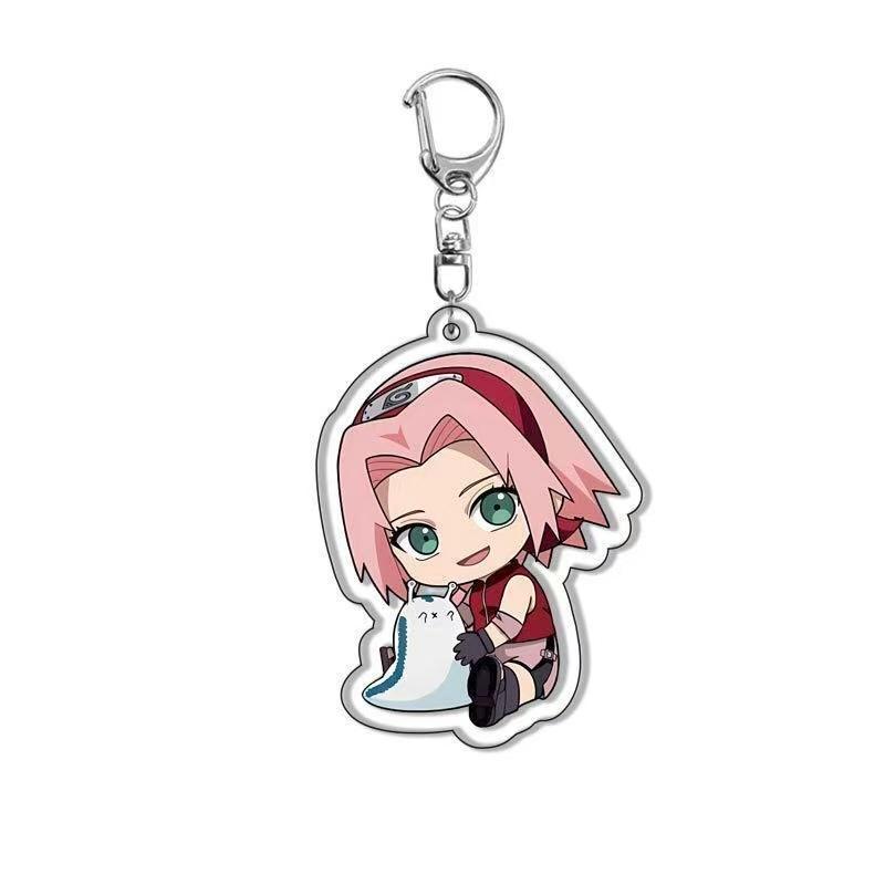 Anime Naruto Akrylové přívěsky na klíče Uzumaki Naruto Cartoon Keyring