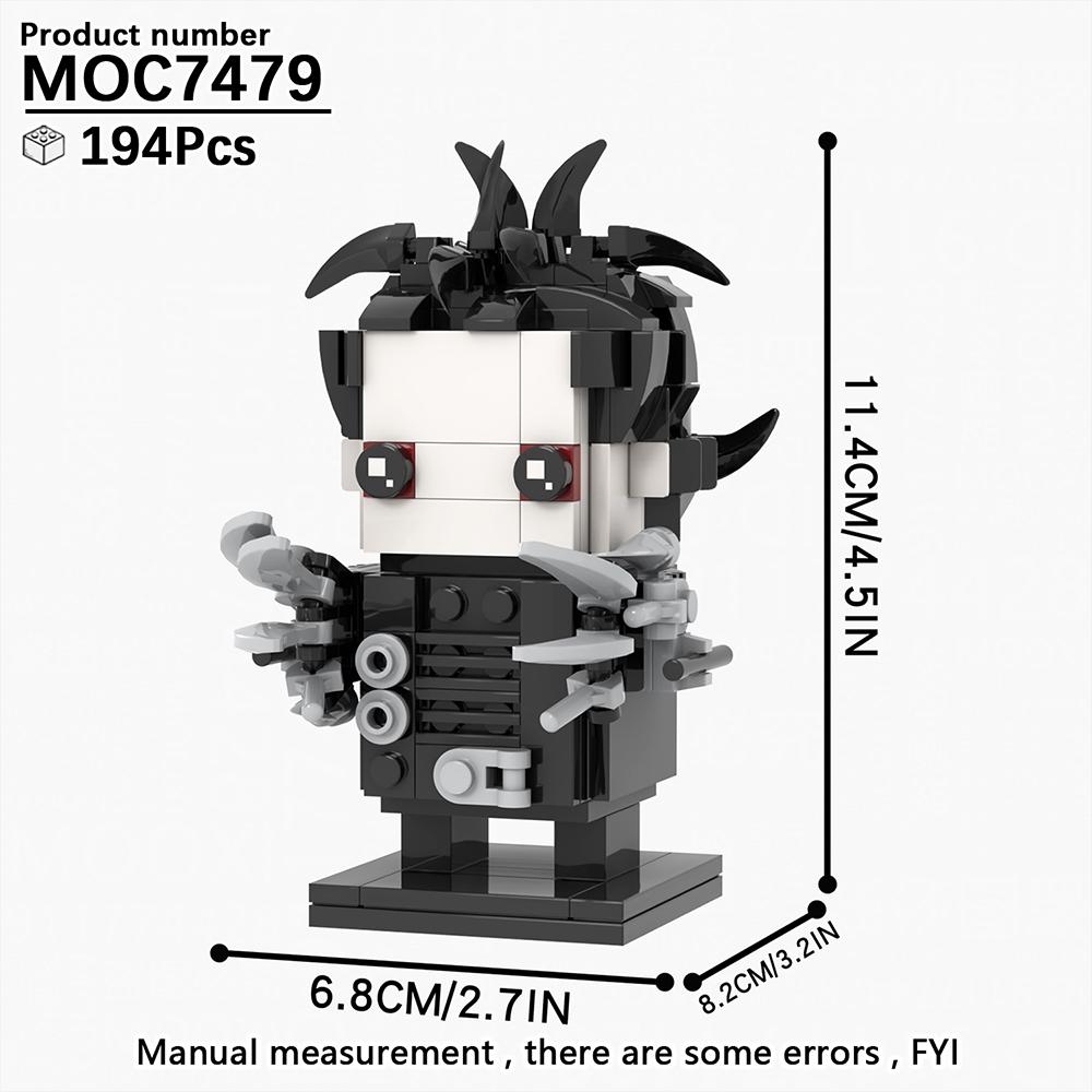 MOOXI New Halloween Horror Movie Games BrickHeadzed Children Toy MOC Brick Gift Assembly Model Kit For Adults Building Block Set