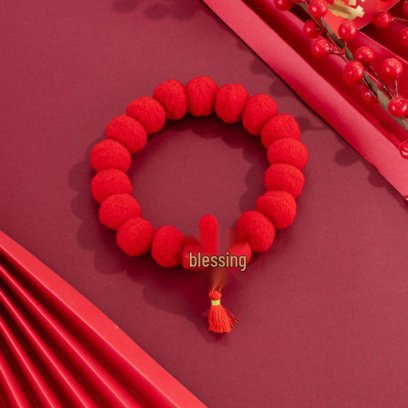 

Red Pompon Festive Pet Collar with Bow, Tassel, and Silent Charm for Cats and Dogs. Round Fortune