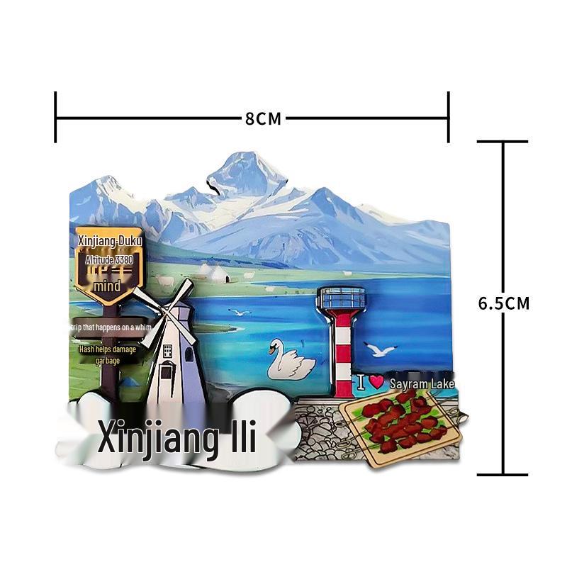 

Yili Hemu Sayram Lake Cultural Travel Fridge Magnet Souvenir