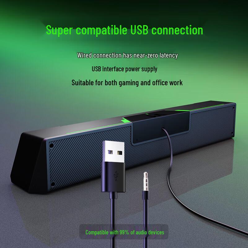 Newmine V1C Gaming Desktop Soundbar Speaker