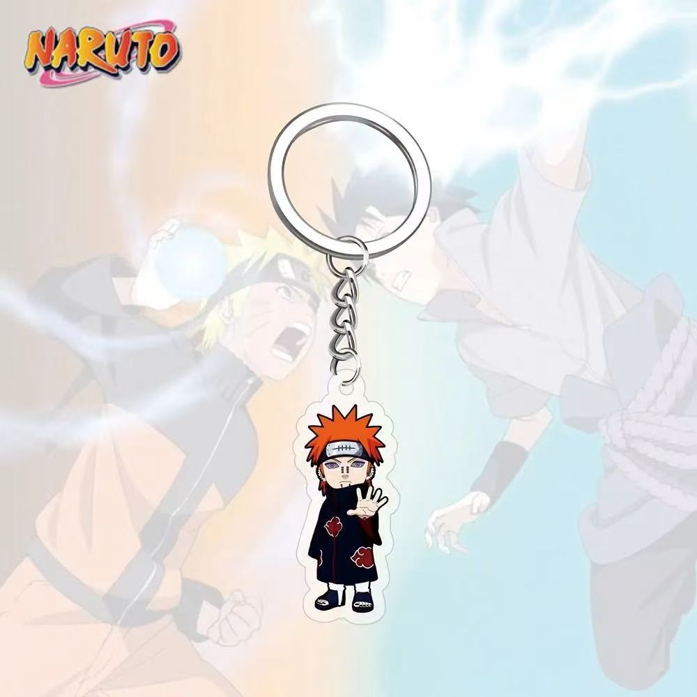 Llavero acrílico de Anime Naruto, accesorio, llavero de dibujos animados de Uzumaki Naruto