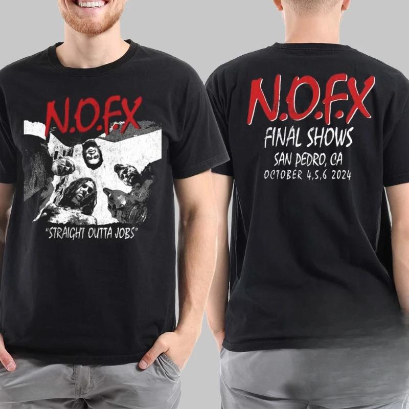 Männer Frauen Fans Essentials Kurzarm Tops Mode Marke Sommer Lässig Täglich T-Shirt NOFX Rockband Grafik Baumwoll-T-Shirt Unisex