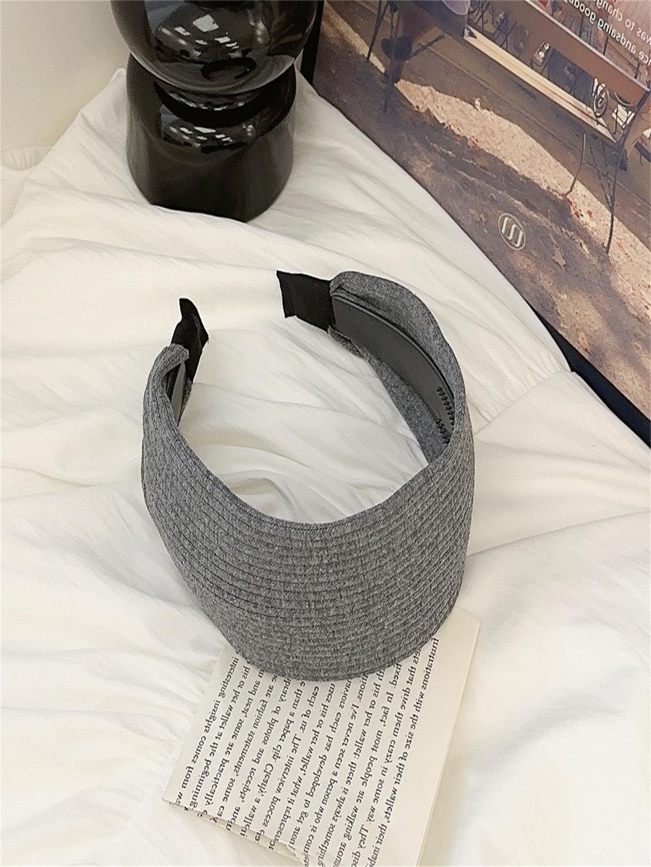 

Обруч для волос с широким краем для женщин - Дизайн короны большого объема | Нескользящая широкая лента | Премиальная стильная резинка для волос и волосы серый