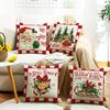 Red Santa Claus Warm Atmosphere Christmas Pillowcase Home Decoration Sofa Cushion Bedroom Pillowcase