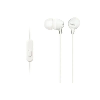 Sony Earphones MDR-EX15AP In-ear Type Remote Control Microphone White W