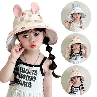 UV Protection Kids Sun Hats Polyester Sunscreen Bucket Hat New Fisherman Hat  Kids