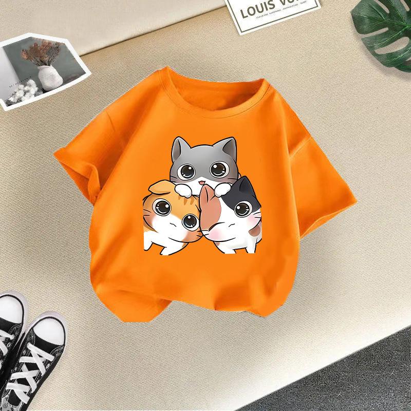 Children's Casual Short-sleeved T-shirt - Summer Boys' And Girls' Cute T-shirt