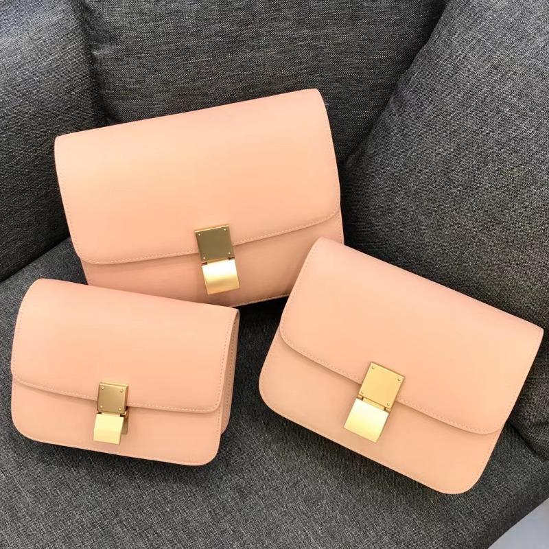 Leather spring and summer new bag women's messenger bag women's box small square bag, women's bag small shoulder tofu bag