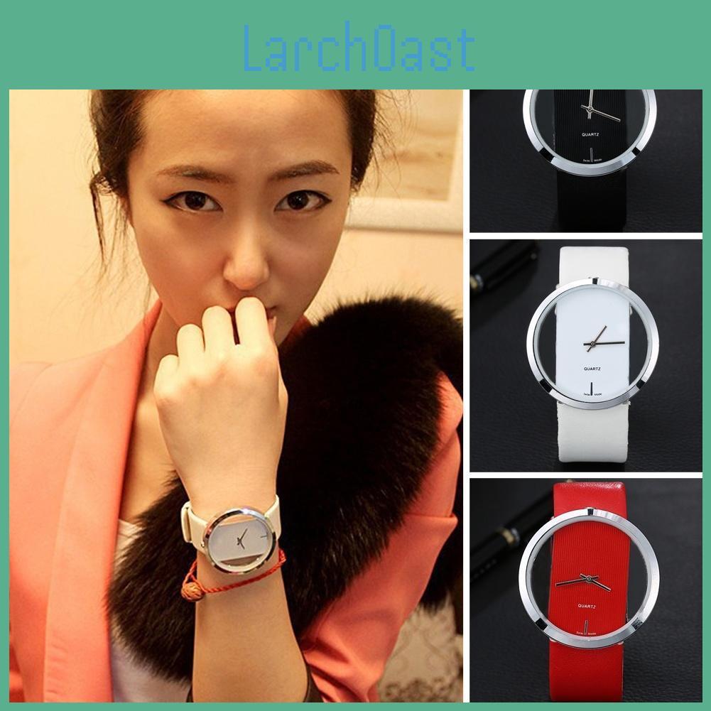 Watch Dial Big Women Transparent Hollow Skeleton Simple Wristwatch