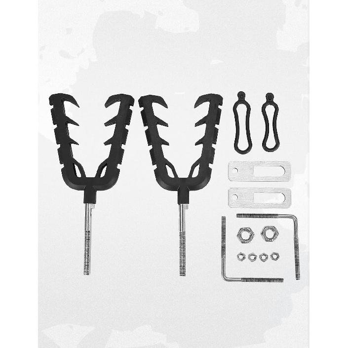 KEMIMOTO ATV UTV Hunting Tool Mount For 0.79 In - 1.97 In Square Tube, Tool Holder Rack With Rubber Straps