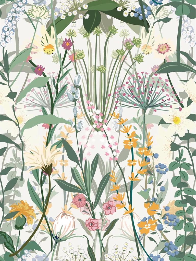 Vintage Floral Peel and Stick Wallpaper Bouquet Floral White Self Adhesive Wallpaper for Bedroom Furniture Paper Removable