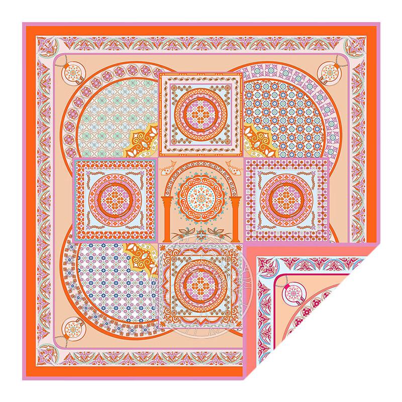 Aurora Silk Wool Blend Large Square Scarf