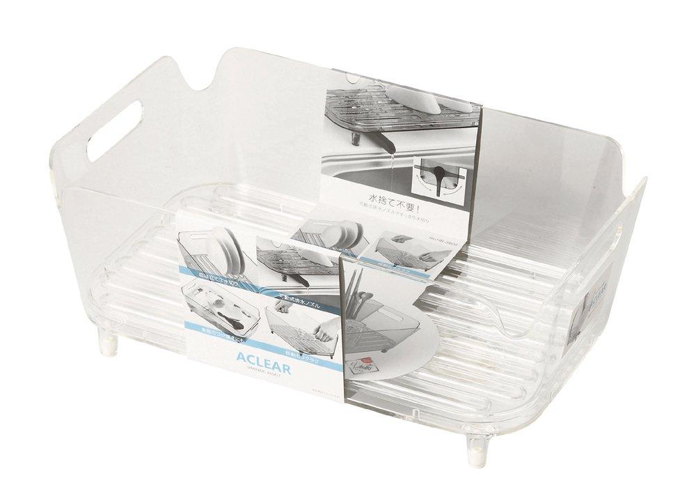 PEARL METAL Dish Drainer Basket (Clear), 38cm Wide x 24cm Deep x 15cm High, ACLEAR HB-3800